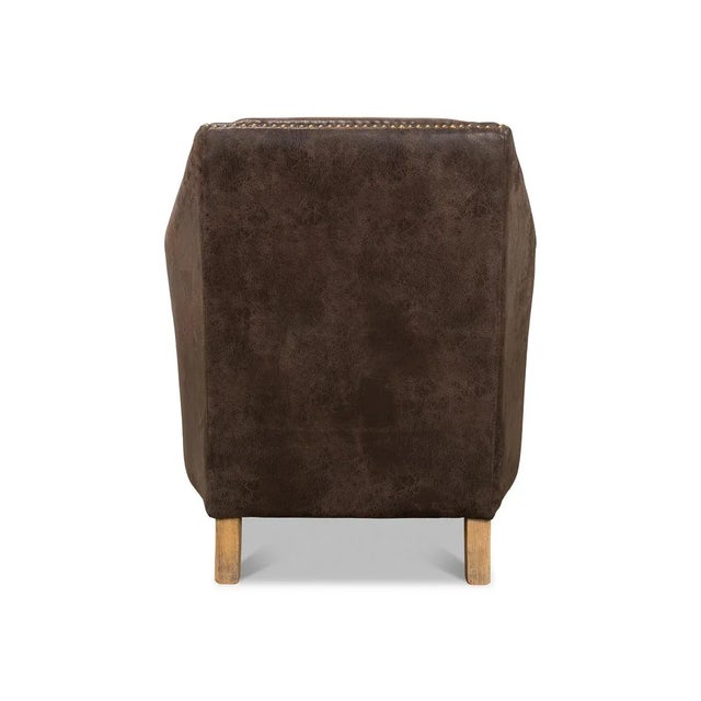 2020s Eclectic Modern Leather Armchair For Sale - Image 5 of 11