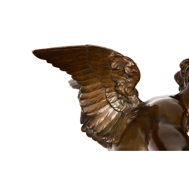 French Antique Bronze Sculpture “Awakening of Nature” by Emile Picault For Sale - Image 18 of 18