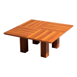 Bellini’s Exquisite Walnut Coffee Table - A Masterpiece of Italian Modernism, 1970s For Sale