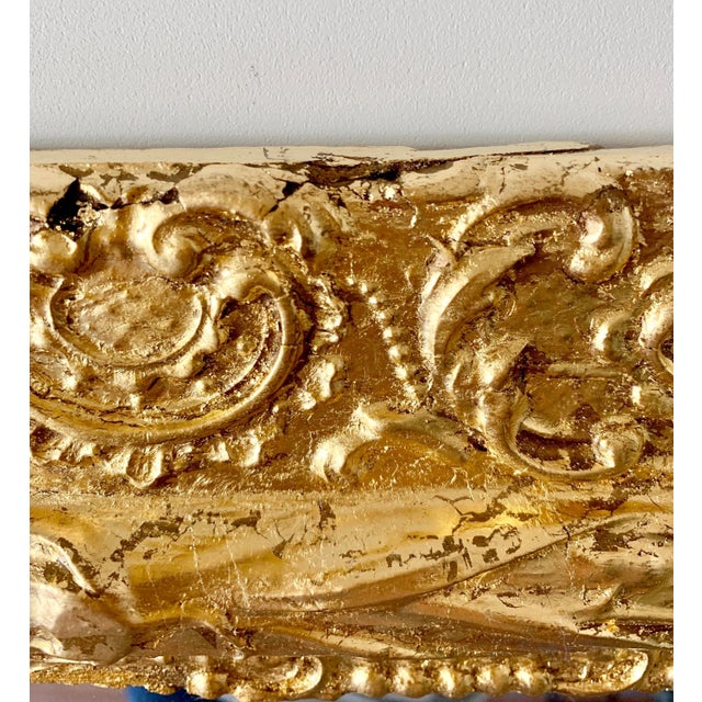 Wood Antique 24k Gilt Wood Frame With Mirror For Sale - Image 7 of 9