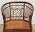 Vintage Chinoiserie Brighton Pavilion Style Rattan Horseshoe Chair For Sale - Image 9 of 11