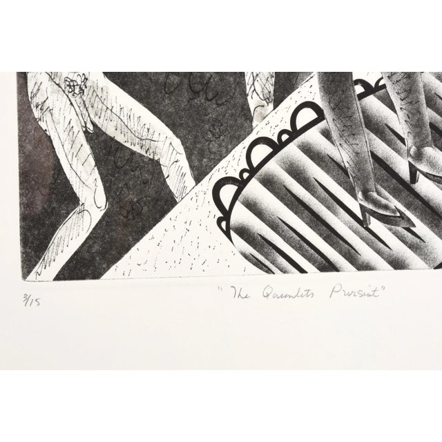 Abstract Patrick Wadley Signed Nude Etching For Sale - Image 3 of 6