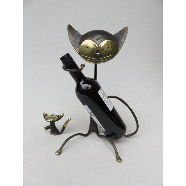 Austrian Cat Bottle Holder & Corkscrew from Walter Bosse, 1950s, Set of 2 For Sale - Image 13 of 14
