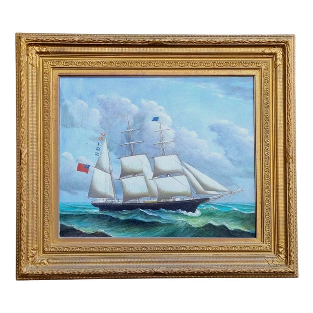 D. Tayler, Marine Seascape, Oil on Canvas For Sale