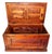 Farmhouse Vintage Rustic Country Farmhouse Cedar Lined Trunk With Caster Wheels For Sale - Image 3 of 13