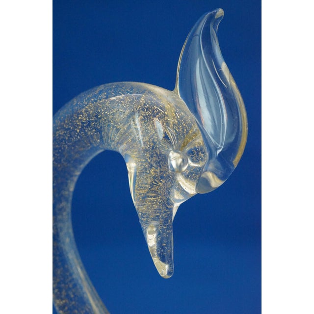 20th Century Murano Blown Glass Swan Sculpture in Gold Aventurine by Archimede Seguso, Italy For Sale - Image 14 of 18