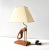 Wood 1950s Mid-Century Modern Carved Teak Hand Sculpture Table Lamp For Sale - Image 7 of 12