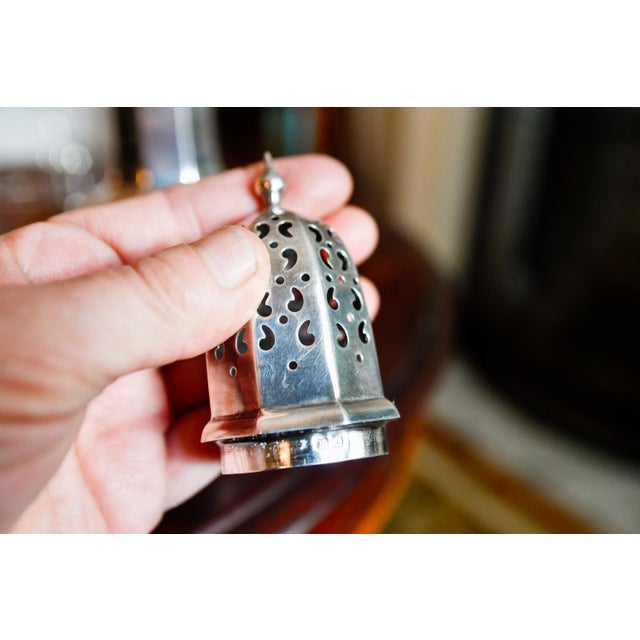 Silver 1897 Sterling Silver English Muffineer Birmingham England 8.25" High For Sale - Image 8 of 9