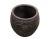 2010s Dark Brown Glazed Earthenware Planter With Hand Painted Mystic Birds and Plants For Sale - Image 5 of 6