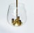 Mid 20th Century Mid 20th Century Large Semi Flush Mount Brass Pendant Lights With Cut Glass Design Globes - Set of 3 For Sale - Image 5 of 10
