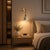 Mid-Century Modern Handmade Brass Wall Sconce With White Shade | Mid-Century Modern Hallway Lighting For Sale - Image 3 of 13