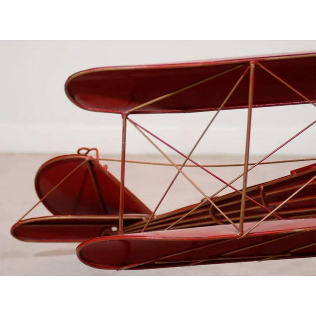 Curtis Jere 1980s Curtis Jeré Red Enamel "biplane" Wall Sculpture by Curtis Jere For Sale - Image 4 of 7