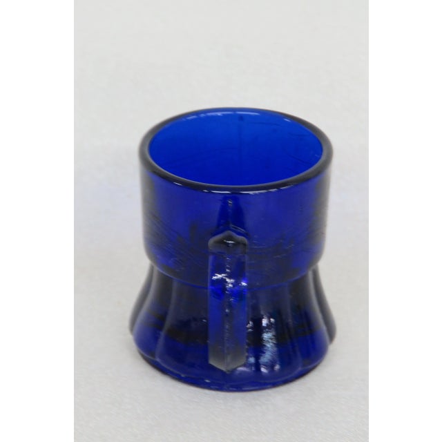 Cobalt Blue Mini Beer Shot Cup Toothpick Holder For Sale - Image 4 of 12