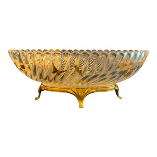 1910s Gilt Baccarat Centerpiece Bowl For Sale