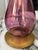 Mid-20th Century Rainbow Art Glass Cranberry Pink Vase With Gilt Base For Sale - Image 9 of 13