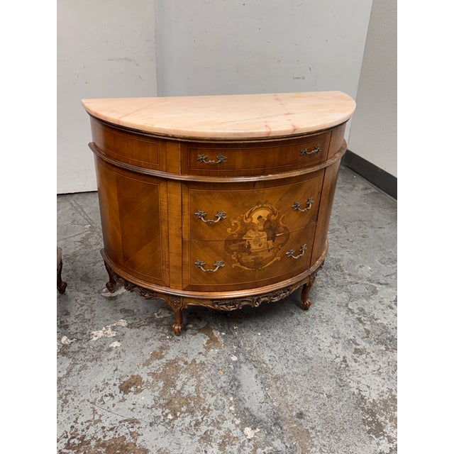 Neoclassical Semicircular Demi-Lune Commode, 19th Century For Sale - Image 9 of 12