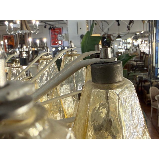 Carlo Scarpa for Venini Polyhedral Chandelier, Vintage For Sale - Image 10 of 12