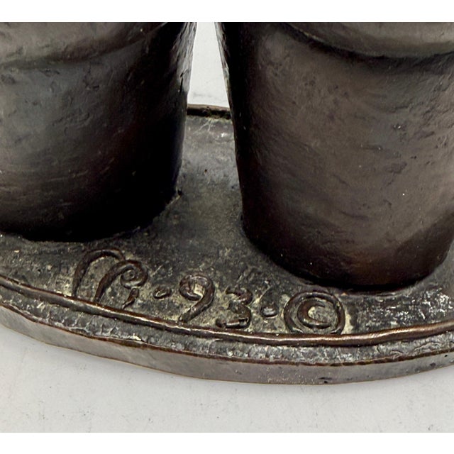 Bronze Sculpture Nude Woman with Cornrows Monogrammed Dated 93 For Sale - Image 16 of 17
