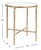 Modern Jessa Metal Round End Table in Brass with White Marble Top For Sale - Image 3 of 7