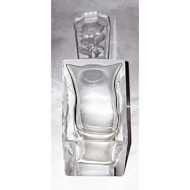 Etched Vintage Glass Perfume Bottle For Sale In West Palm - Image 6 of 6