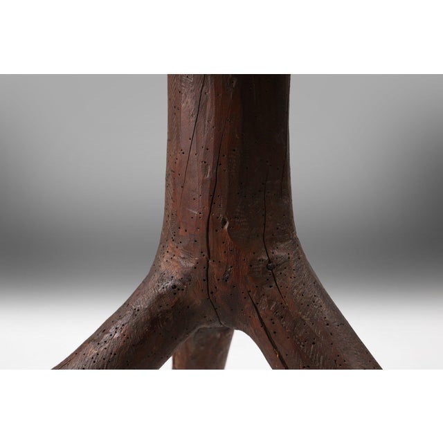 Brown Wooden Stool with Tree Branch Legs, France, 1850s For Sale - Image 8 of 12
