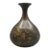 Vintage Distressed Bronze Pear-Shaped Vase / Patinated Metal Bud Vase For Sale