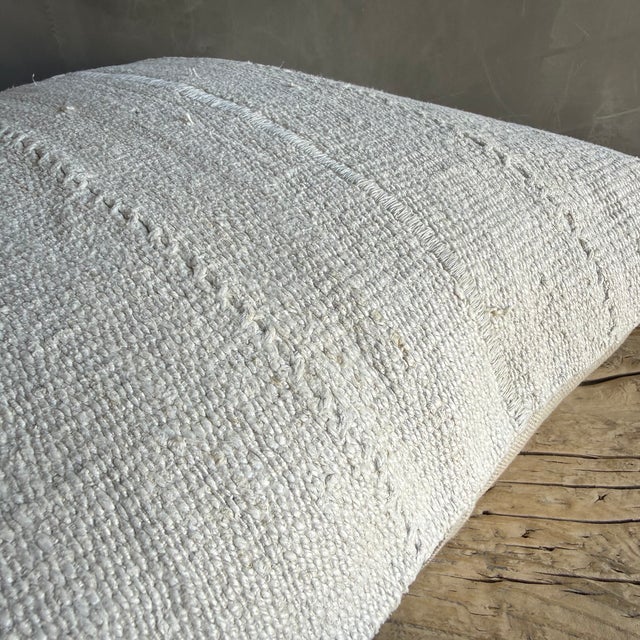 Vintage Rug Pillow Cover With Original Seams For Sale - Image 4 of 7