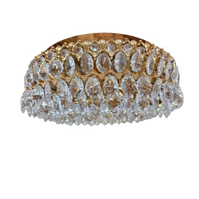 Hollywood Regency German Ceiling Light from Palwa, 1970s For Sale - Image 5 of 9