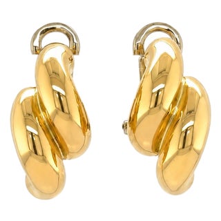 Tiffany & Co. Vintage 18k Yellow Gold San Marco Link Earrings For Sale