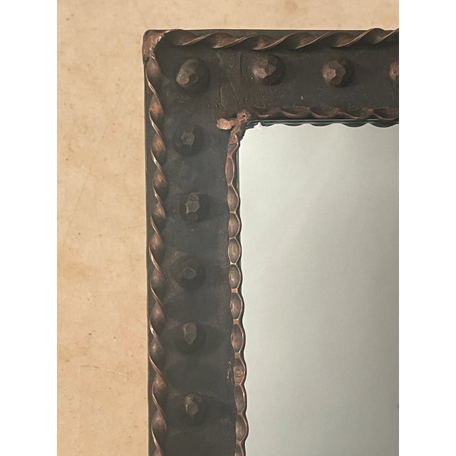 Italian Late 19 Century Italian Wrought Iron Framed Mirror For Sale In New York - Image 6 of 6