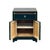 Oriental Black Lacquer Moon Face One Drawer End Table Nightstand For Sale - Image 4 of 12
