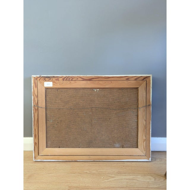 Mid-Century Modern 'Fish & Apple' Vintage Swedish Original Still Life Oil Painting, Framed For Sale - Image 12 of 12