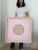 Pastel Lavender-Pink Abstract Minimal Circle Art Print by Emily Keating Snyder | 24 X 24 Print in Wood Frame For Sale - Image 4 of 4