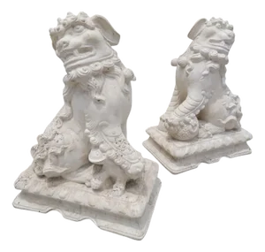Vintage Asian Foo-Dog Statues - Pair