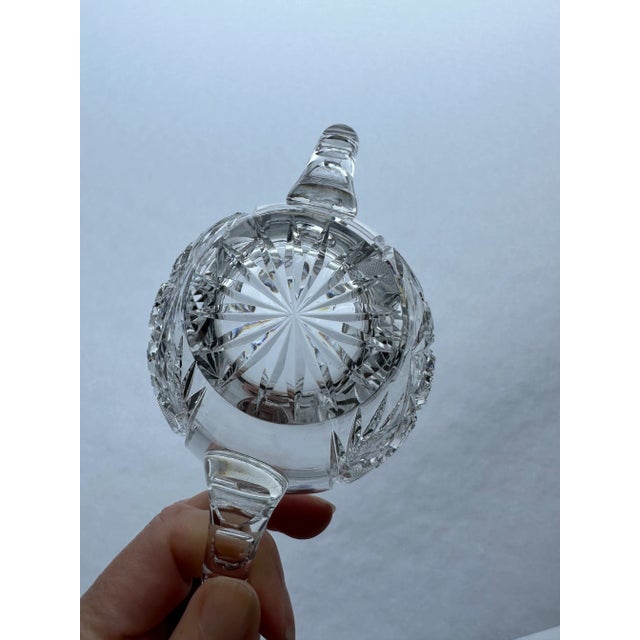 Antique American Brilliant Period Cut Crystal Glass Sugar Creamer Set For Sale - Image 4 of 12