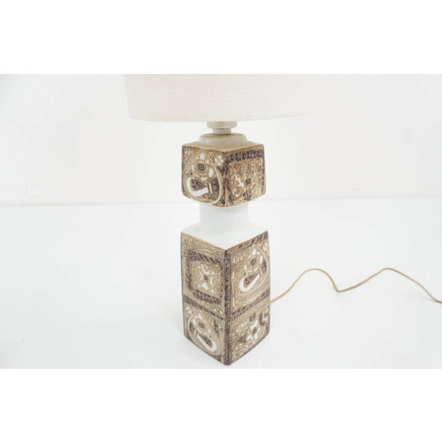 Mid-Century Modern Scandinavian Modern Ceramic Table Lamp by Nil Thorsson for Fog & Morup Royal Copenhagen, 1960s For Sale - Image 3 of 6