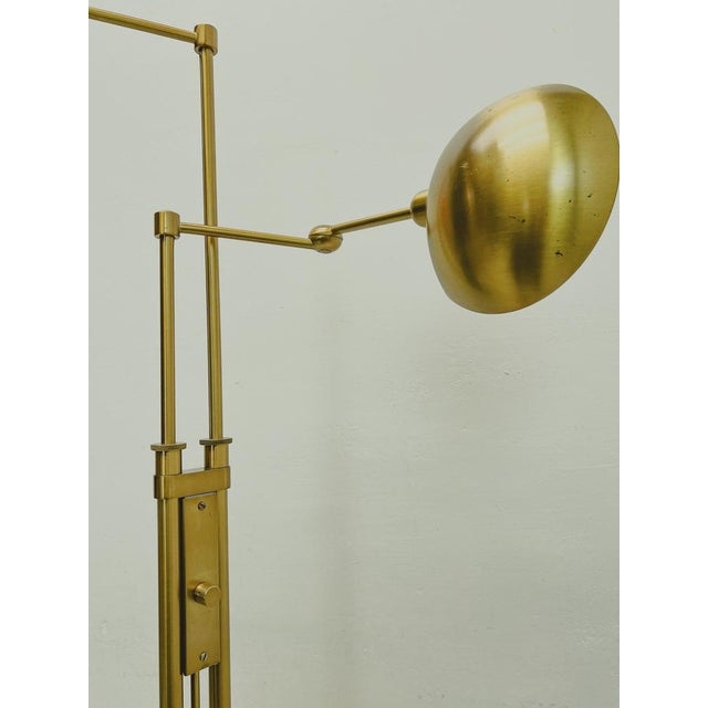 Vintage Brass Twin Double Holtkotter Floor Lamp, 1970s For Sale - Image 4 of 16