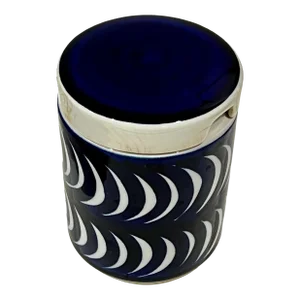 Vintage Arabia Finland Cobalt Blue Lidded Jam Jar Mid Century Modern