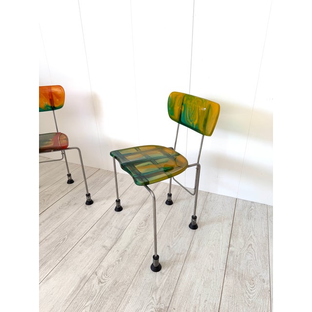 Model 543 Broadway Chairs by Gaetano Pesce for Bernini, 1993, Set of 2 For Sale - Image 3 of 12