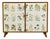 Swedish Modern, Nordens Flora Cabinet, Brass, Floral Lithographs, Sweden, 1930s For Sale