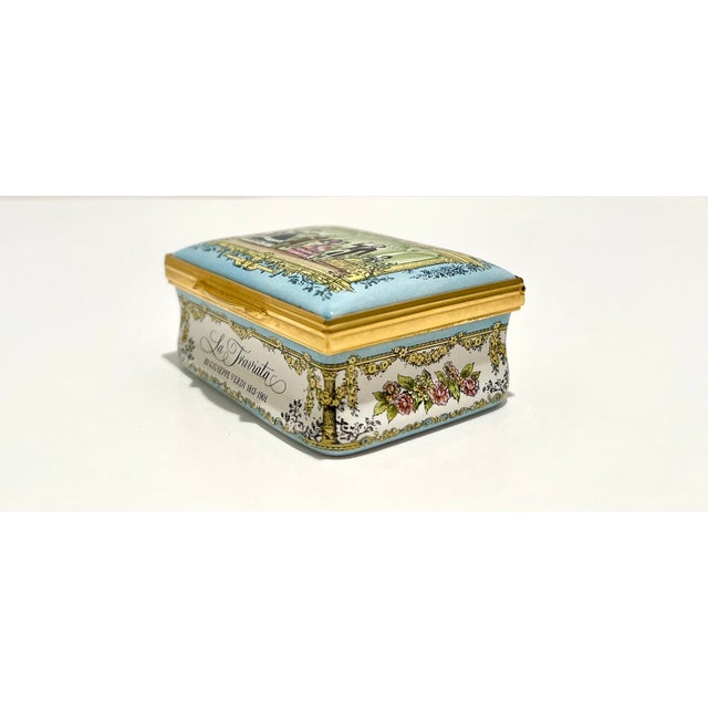 1980s Cartier Opera Collection Limited Edition (86/250) Enamel Copper Trinket Box La Traviata For Sale - Image 14 of 15