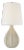 AERIN by Visual Comfort Signature Rana Large Table Lamp in Stone White with Linen Shade For Sale