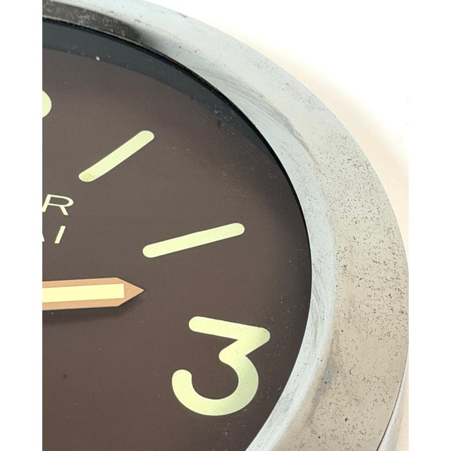 Panerai Luminor Dealer Fixture Wall Clock, Swiss Made Promotional Display- Works For Sale - Image 10 of 12