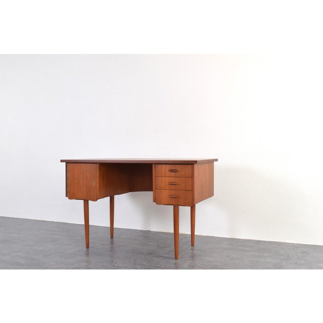 Mid-Century Modern Danish Teak Desk, 1960s For Sale - Image 12 of 18