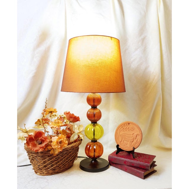An authentic vintage housewares release from Pier 1's celebrated late-20th-century home runs, this lamp showcases the...