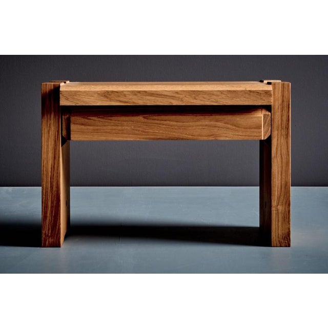 Wood T38 Bedside Tables in Oak attributed to Pierre Chapo, 2010, Set of 2 For Sale - Image 7 of 15