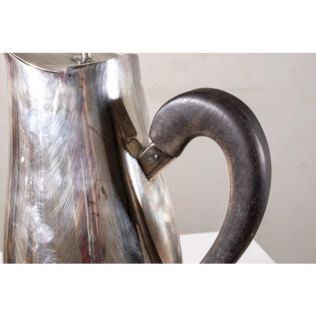 Margret Craver for Towle Attributed Four Piece Sterling Silver Tea Set Wood - Set of 4 For Sale - Image 9 of 10