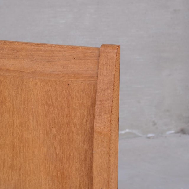 Mid-Century French Oak Single Bed by Guillerme et Chambron For Sale - Image 5 of 12