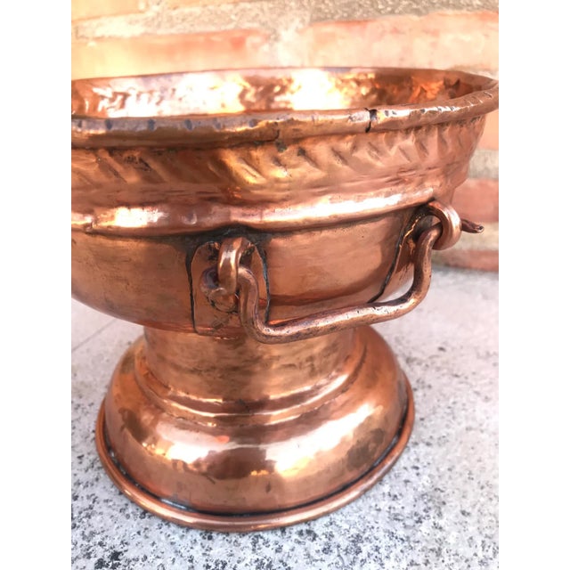 Copper Vintage Copper Flower Pot For Sale - Image 8 of 12