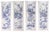 A Set of Vintage-Style Blue-and-White French Chinoiserie Four-Panel Hanging scrolls.Framed. For Sale - Image 15 of 16